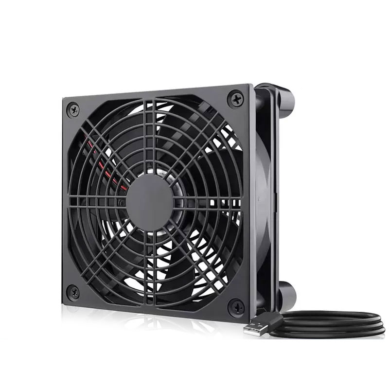 Usb Fan Silent - ホームルーター冷却ファンブラケット、静音120mm X 25mm USBファンクーラースイッチ、光モデムセットトップボックスベース