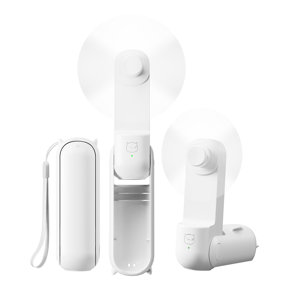 Usb Fan Silent - かわいいミニハンディファン USB緊急パワーバンク デスクトップオフィス 静音折りたたみファン ハンドヘルドファン 1200mAhパワーバンク