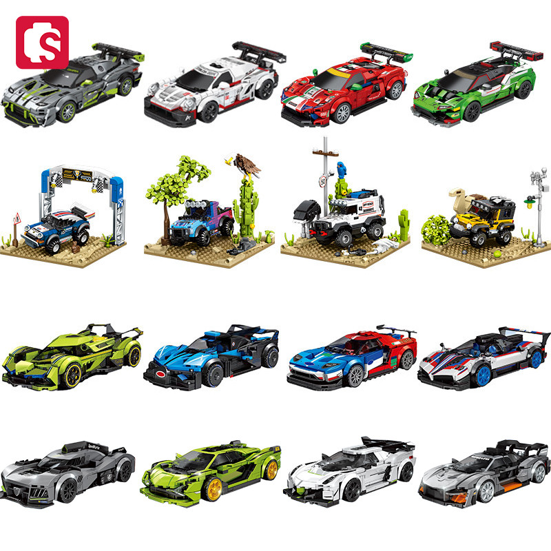 Tech Diving Accessories - SEMBO スポーツカービルディングブロック MOC レーシング車両モデルオフロード組立レンガ車建設セット男の子のおもちゃキッズギフト用