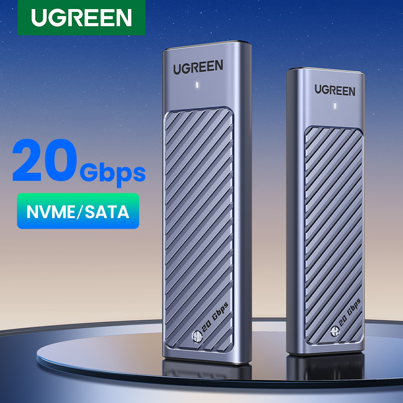 Portable Ssd Enclosure - UGREEN M.2 NVMe/SATA SSDエンクロージャ 20Gbps USB-C