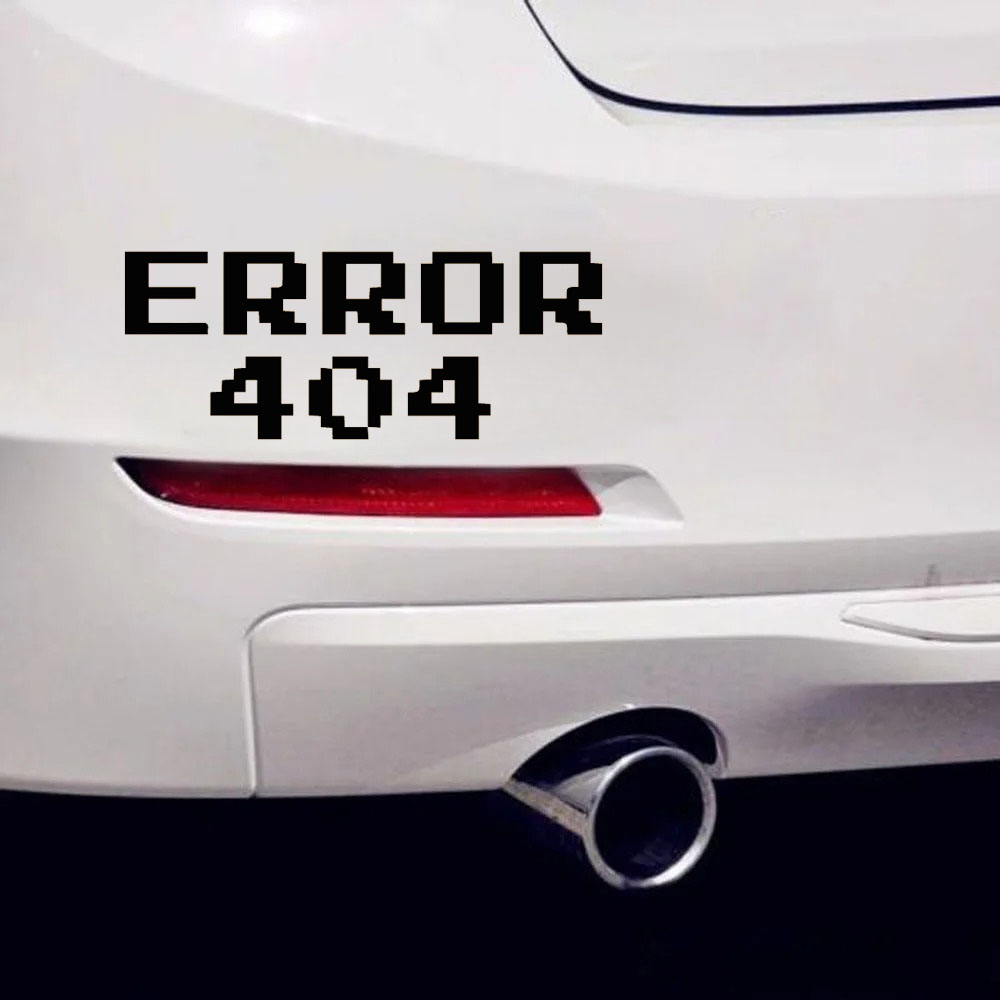 Tech Trend Accessories - エラー 404 ピクセルフォントカーステッカーオタクテック面白いビニールデカール自動車窓ラップトップトレンド装飾アクセサリー
