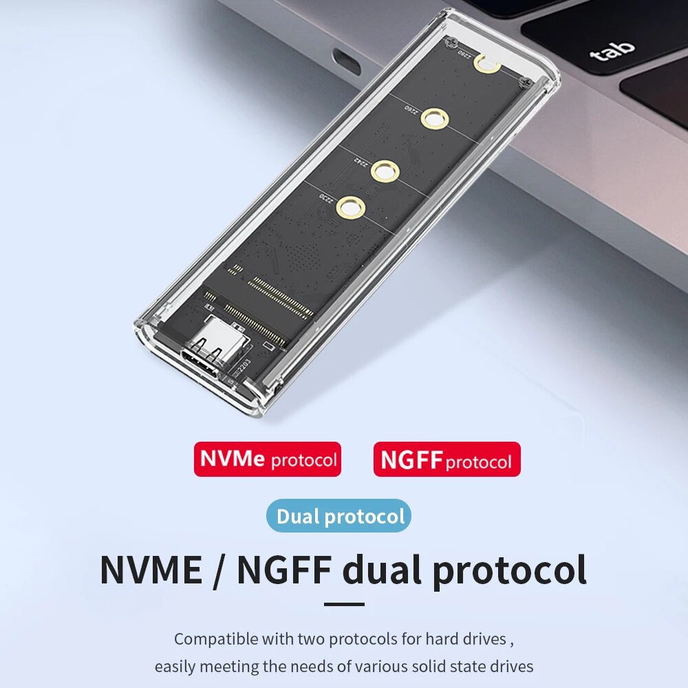 Portable Ssd Enclosure - M.2 NGFF/NVME to USB3.0 モバイルハードディスクケース SATA
