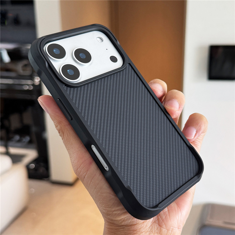 Tech Accessories Hard Case - Magsafe対応 オリジナルテック ウーブンカーボンファイバー 耐衝撃ケース iPhone 17Pro