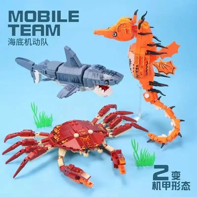 創造的な組み立てカニ海洋動物ビルディングブロックDIYタツノ - Tech Diving Accessories のレビューと価格
