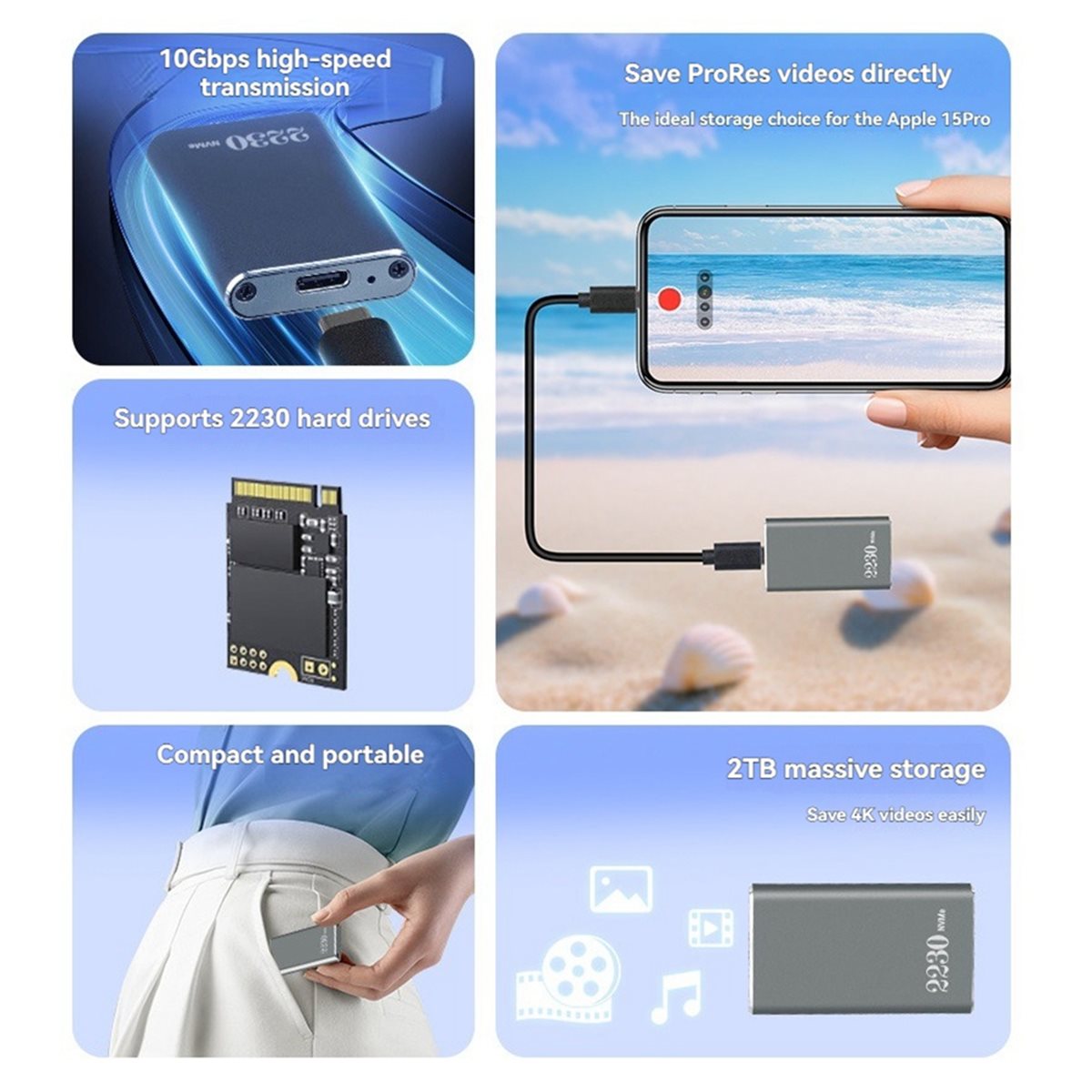 A40I M.2 NVMe SSDエンクロージャ - アルミ - Portable Ssd Enclosure のレビューと価格