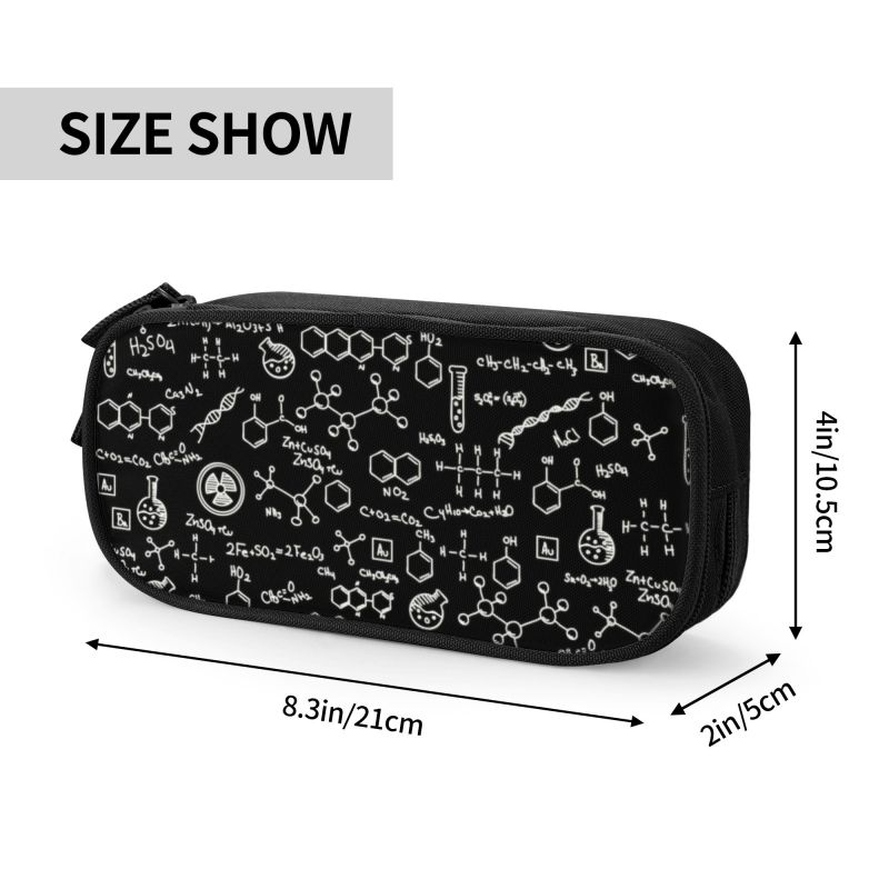 科学化学パターンペンシルケース,大容量,実験室用,ペンバッグ - Tech Girl Accessories のレビューと価格