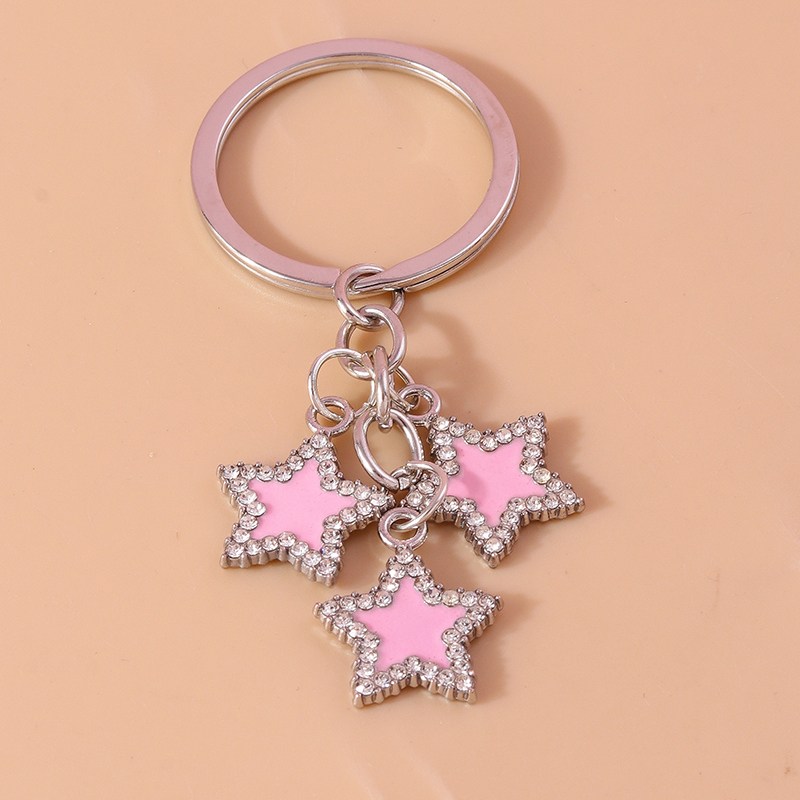 エナメルクリスタルスターキーリングペンダント,女性用,かわい - Tech Girl Accessories のレビューと価格