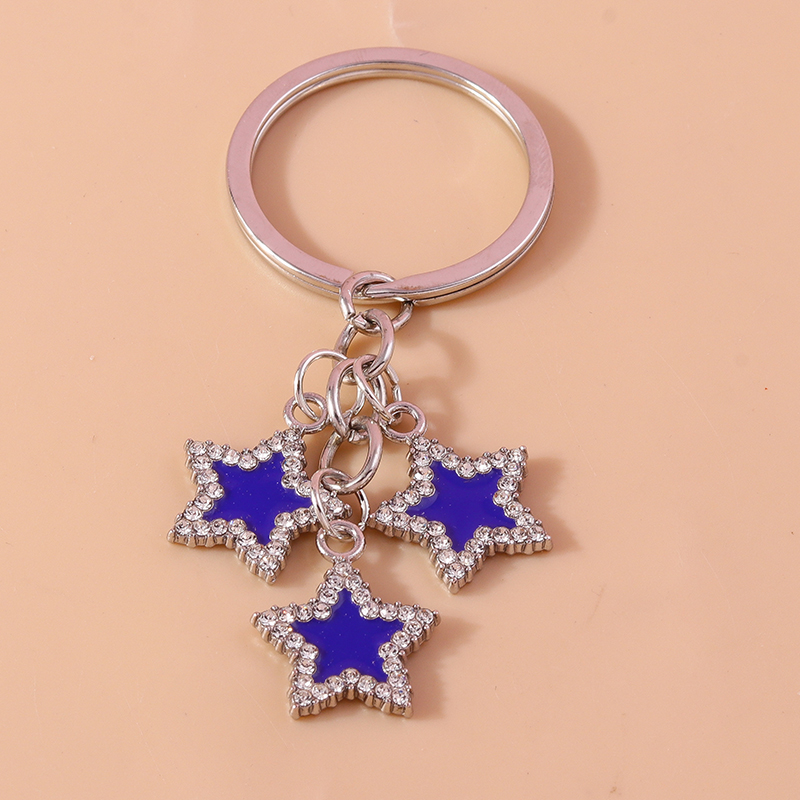 エナメルクリスタルスターキーリングペンダント,女性用,かわい - Tech Girl Accessories のレビューと価格