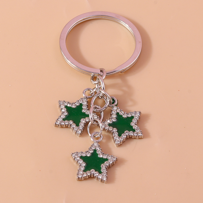 エナメルクリスタルスターキーリングペンダント,女性用,かわい - Tech Girl Accessories のレビューと価格
