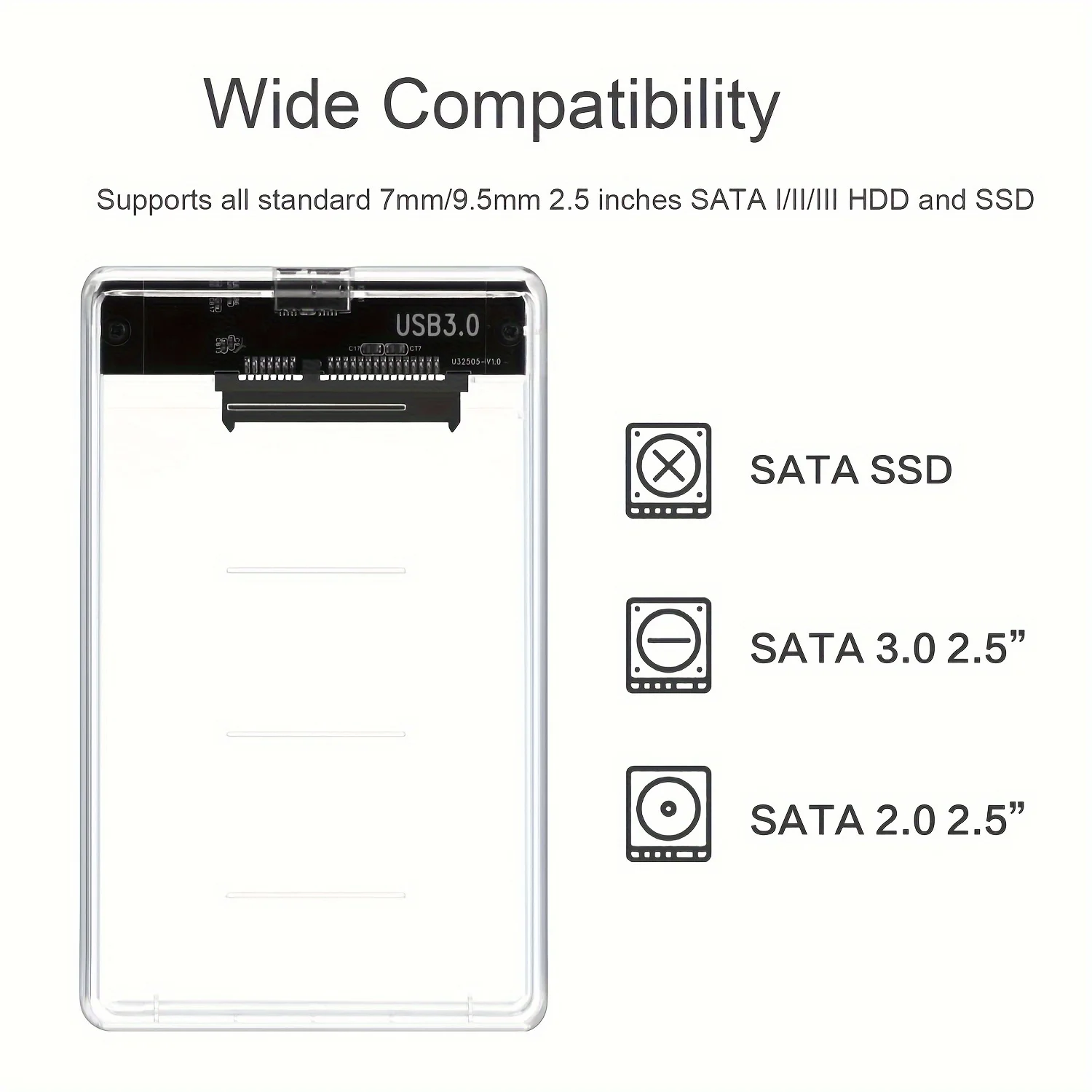 透明HDDケース HDDエンクロージャ 2.5インチSSD  - Portable Ssd Enclosure のレビューと価格