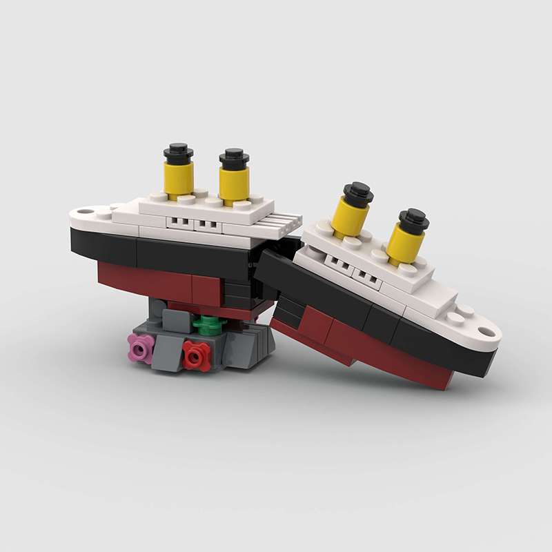ミニ RMS タイタニック沈没船モデル半分に壊れる MOC  - Tech Diving Accessories のレビューと価格