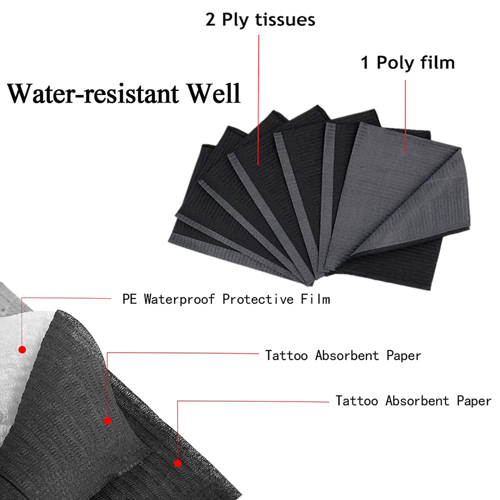 防水歯科用エプロン使い捨てタトゥークリーニングワイプパッドテ - Tech Table Accessories のレビューと価格