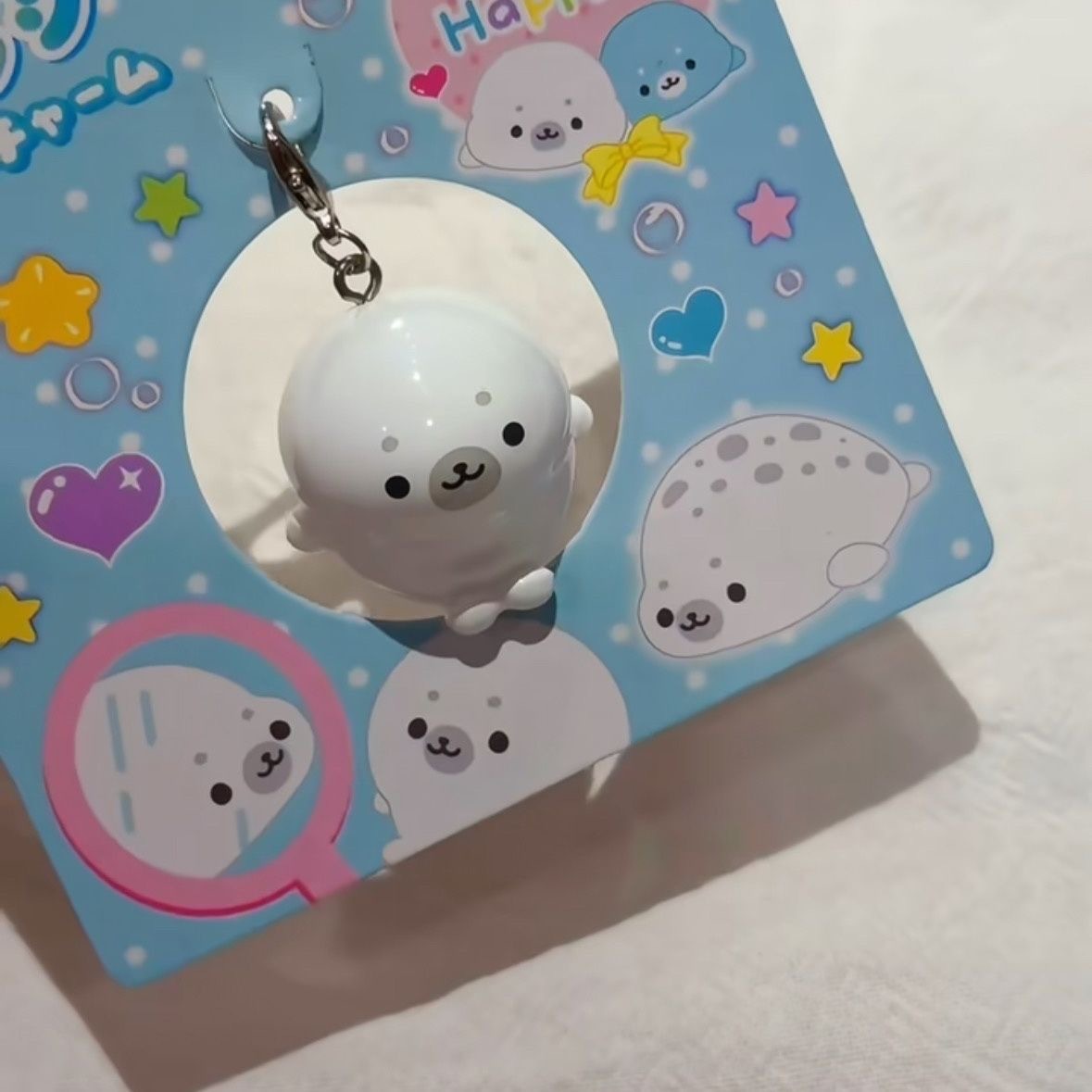 INSキュート3Dシールキーホルダー ソリッドホワイト透明ブ - Tech Girl Accessories のレビューと価格