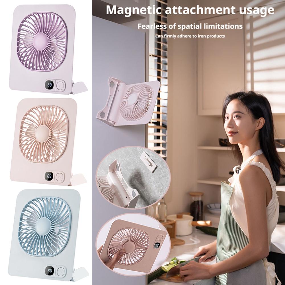USB充電式磁気ミニデスクファンポータブル静音冷却ファンオフ - Usb Fan Silent のレビューと価格
