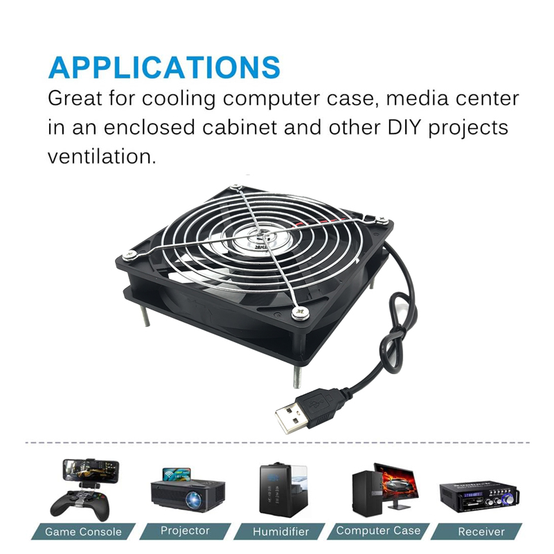 8/12 センチメートル 12V USB 電源コンピュータ  - Usb Fan Silent のレビューと価格