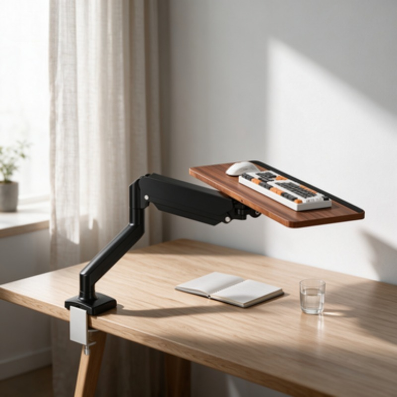 デスク下のスペースを節約するキーボードトレイ オフィス用タイ - Tech Table Accessories のレビューと価格