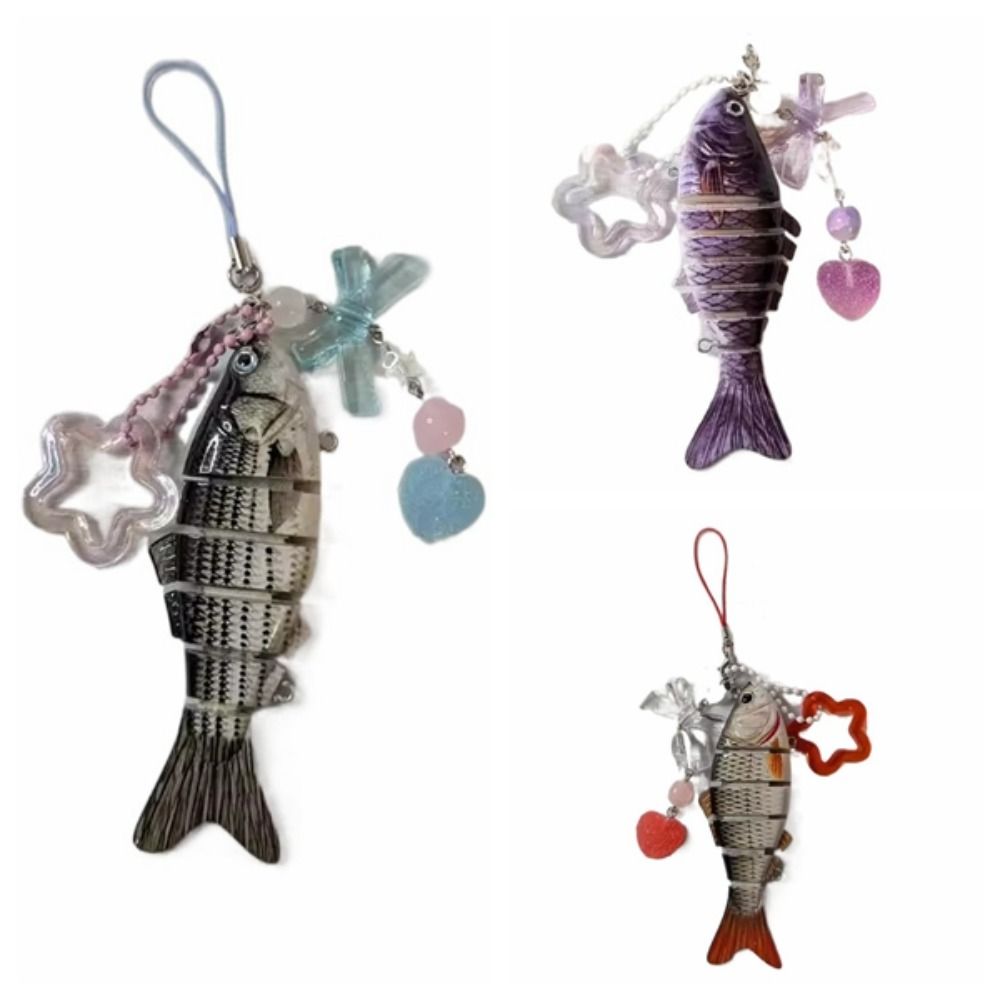新しい手作り模擬魚キーホルダーアクリル素敵な携帯電話ストラッ - Tech Girl Accessories のレビューと価格