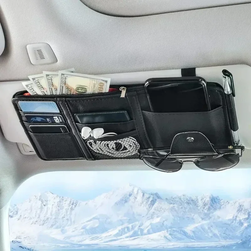 車のサンバイザーオーガナイザーマルチポケットジッパーオートト - Tech Accessories Bag のレビューと価格