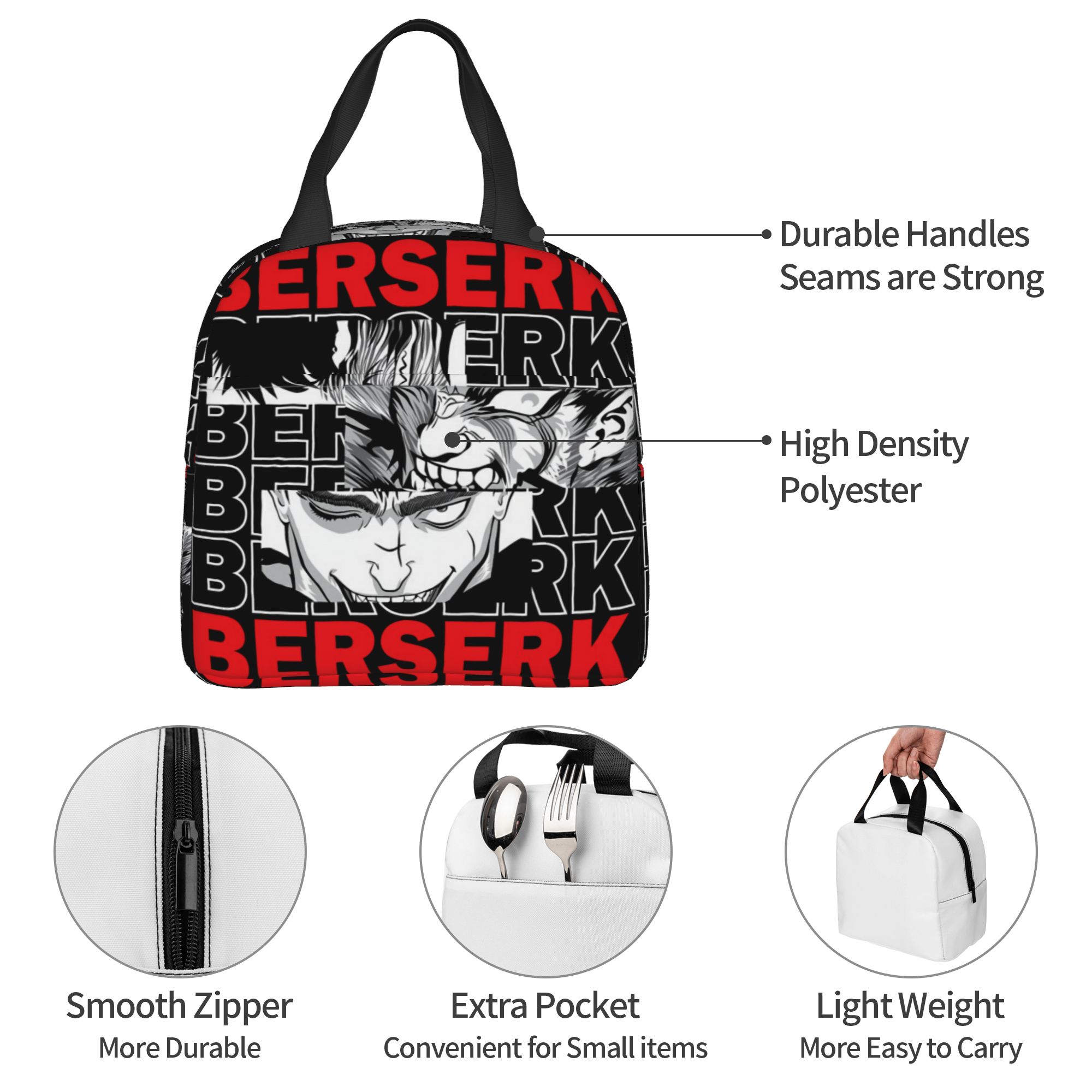 B-Berserks 断熱ランチバッグ ブランド刻印入り ウ - Tech Accessories Organizer のレビューと価格