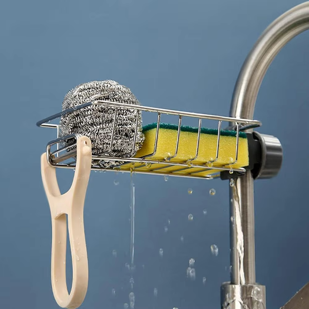 キッチンシンク排水ラックスポンジ収納フレキシブル蛇口ホルダー - Tech Accessories Organizer のレビューと価格