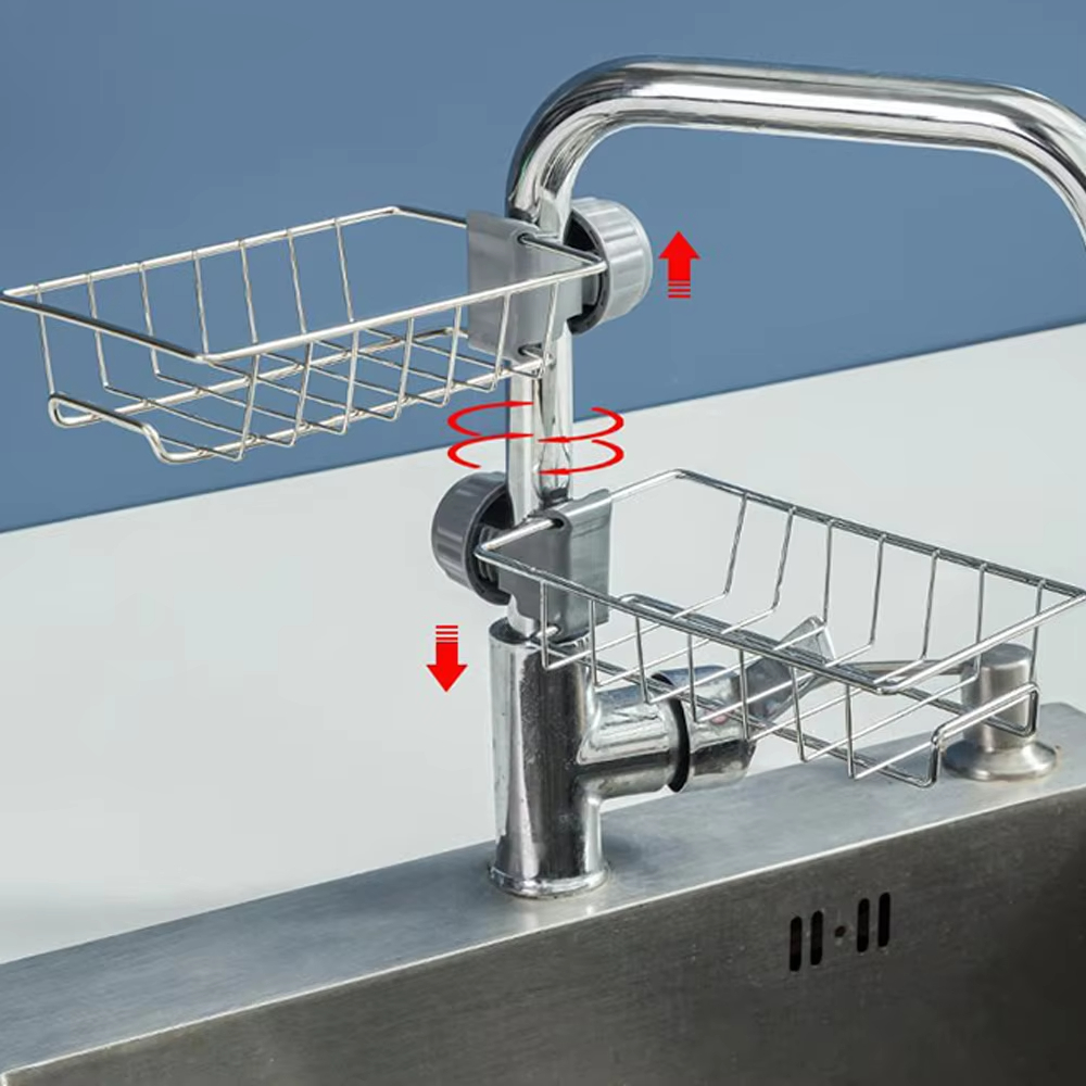 キッチンシンク排水ラックスポンジ収納フレキシブル蛇口ホルダー - Tech Accessories Organizer のレビューと価格