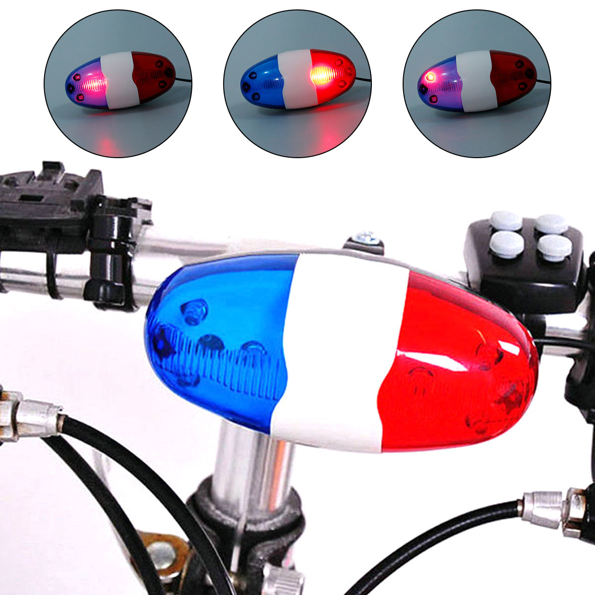 子供のための技術主導の警察のサイレンライト、トランペットの音 - Tech Bike Accessories のレビューと価格