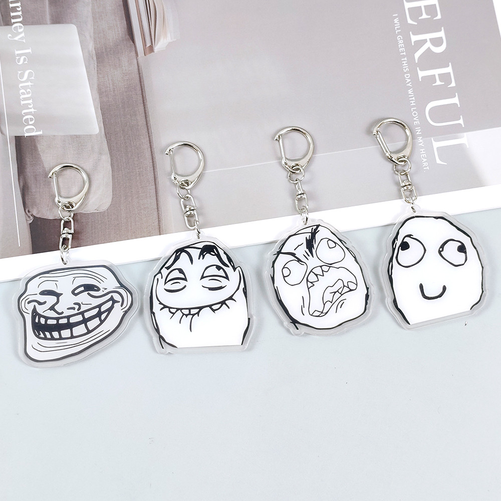 クリエイティブトロールフェイスキーホルダー No Me Gu - Tech Girl Accessories のレビューと価格