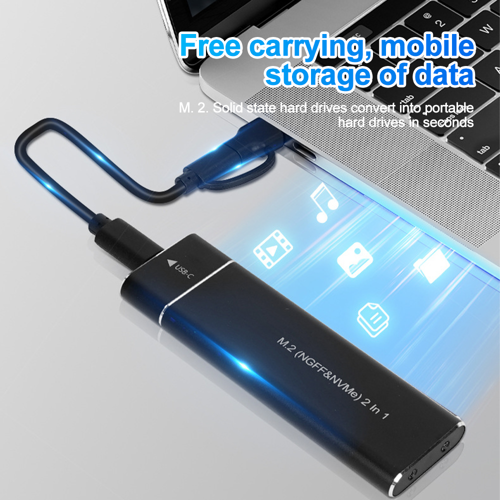 デュアルプロトコル付き外部エンクロージャー,m.2 nvme - Portable Ssd Enclosure のレビューと価格