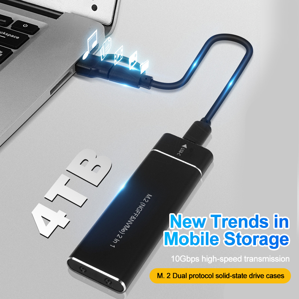 デュアルプロトコル付き外部エンクロージャー,m.2 nvme - Portable Ssd Enclosure のレビューと価格