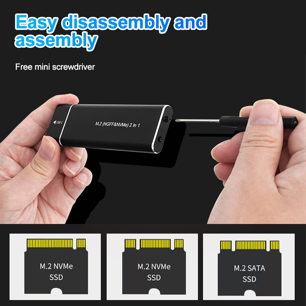 デュアルプロトコル付き外部エンクロージャー,m.2 nvme - Portable Ssd Enclosure のレビューと価格
