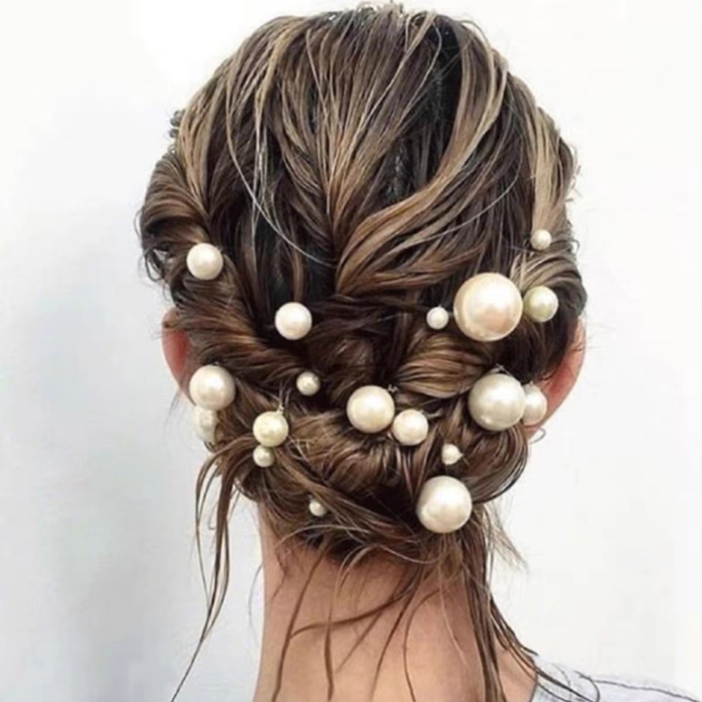 パールクリスタルヘアピンコームセットブライダルウェディングヘ - Tech Accessories For Women のレビューと価格