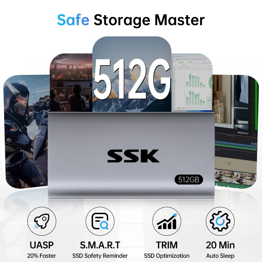SSK 外付けハードドライブ ポータブルアルミ筐体 最大55 - Portable Ssd Enclosure のレビューと価格