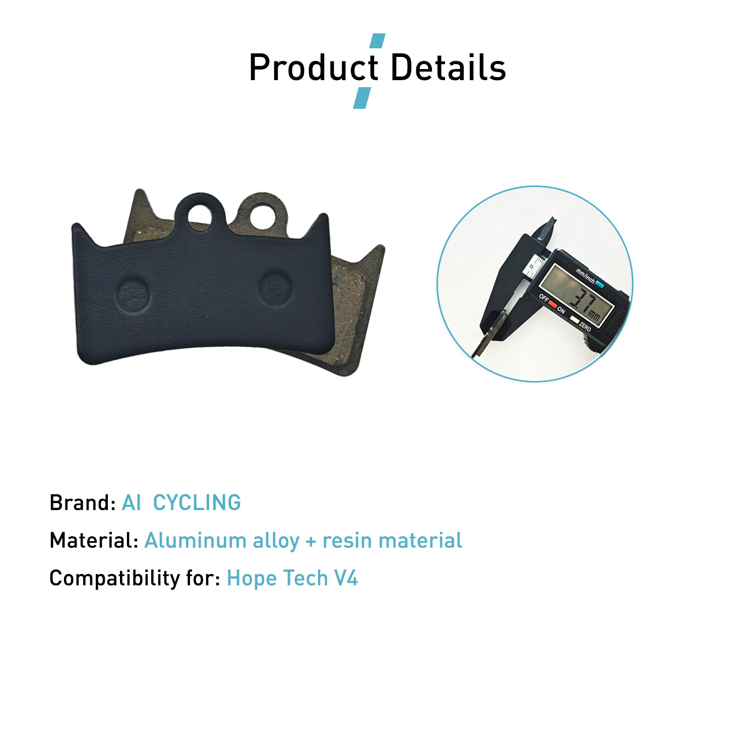 4組の自転車ディスクブレーキパッド、レジンセミメタル、Hop - Tech Bike Accessories のレビューと価格