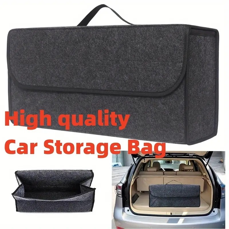 車のトランク用ソフトオーガナイザー、フェルト製収納ボックス、 - Tech Accessories Organizer のレビューと価格