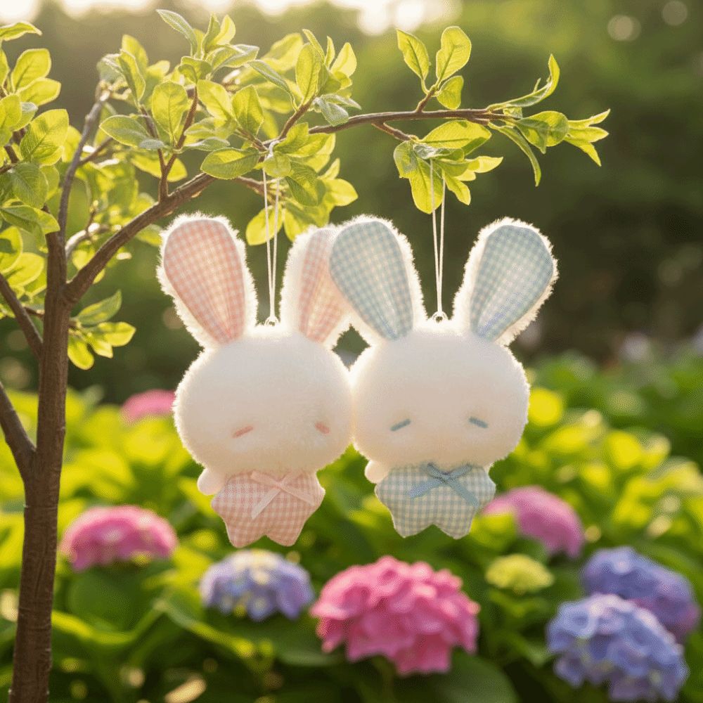 漫画風ソフトぬいぐるみバニーキーホルダービーズチェーン長耳う - Tech Girl Accessories のレビューと価格