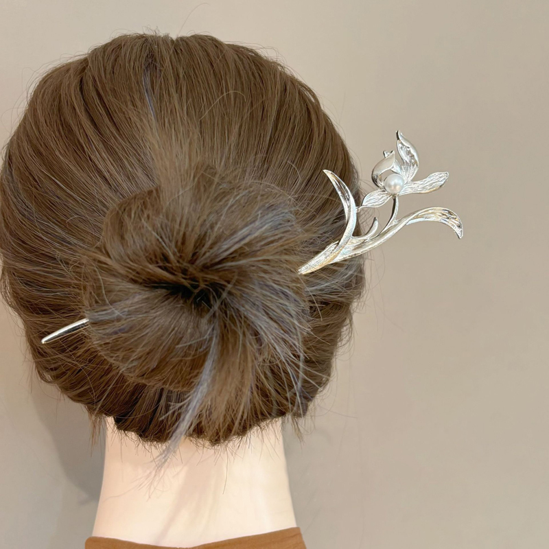 新しい中国風の銀蘭ヘアピンエレガントなライト高級ハイエンド袍 - Tech Accessories For Women のレビューと価格