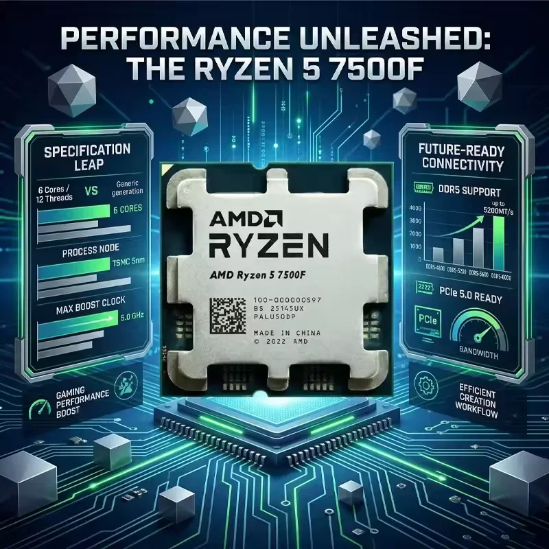 新しいトレイ AMD Ryzen 5 7500F 6コア 1 - Amd Cpu Ryzen 5 のレビューと価格