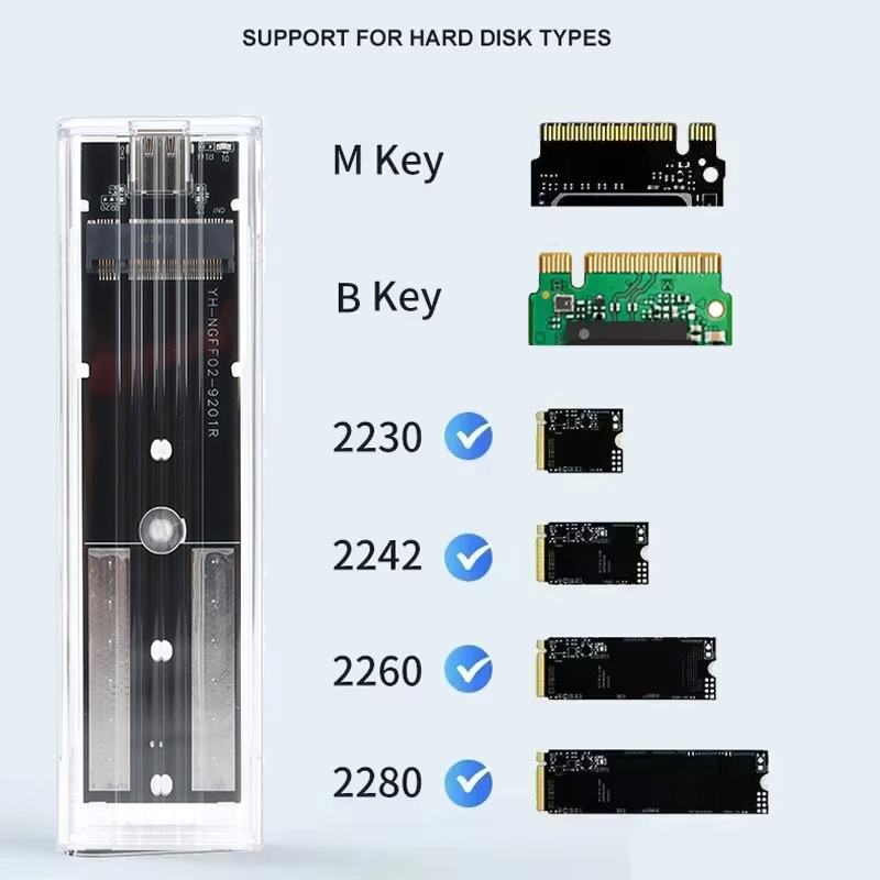 M.2 NVME PCIe プロトコル NGFF SATA  - Portable Ssd Enclosure のレビューと価格